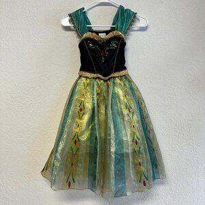 Disney Store Frozen Princess Anna Deluxe Coronation Dress Costume Girl Size 4